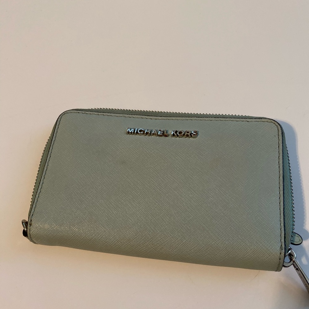 Michael Kors mint color wallet
